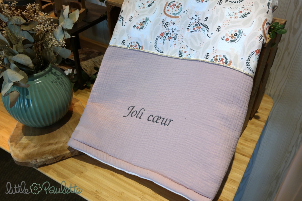 Couverture pour bébé en polaire chaude - Joli cœur