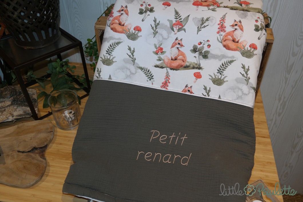 Couverture pour bébé en polaire chaude - Petit renard