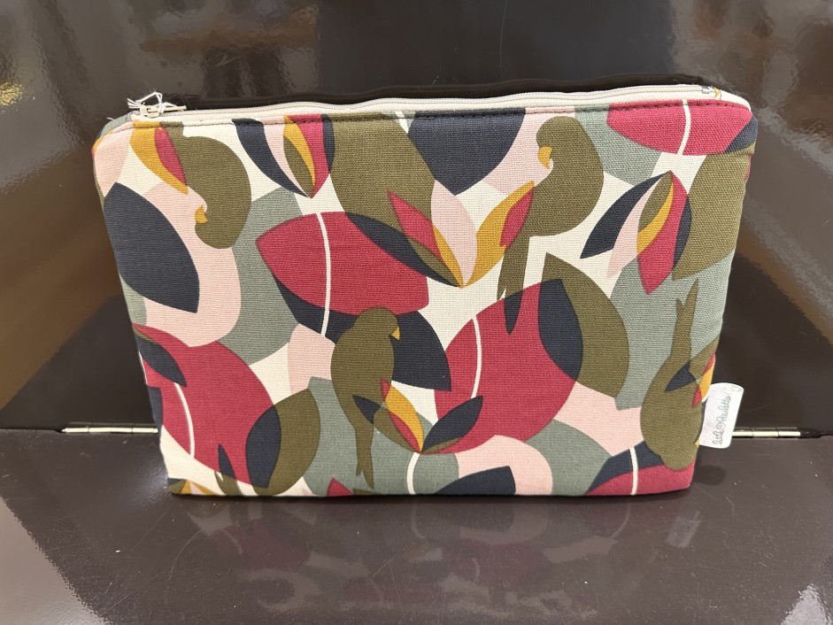 Pochette plate à zip Perroquet