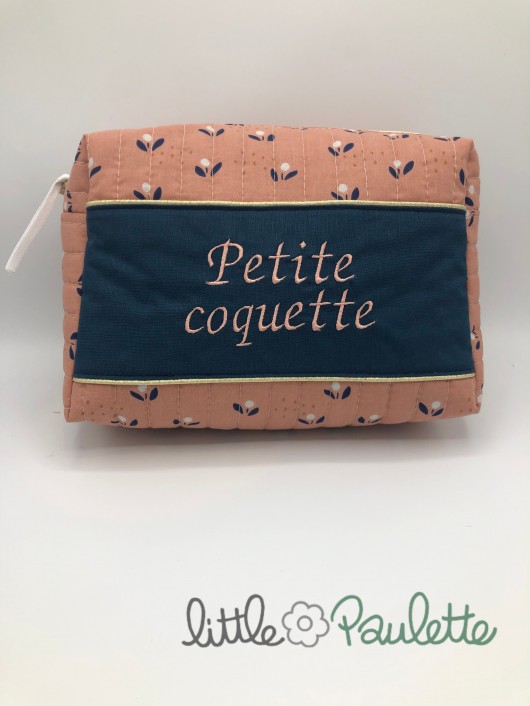 Trousse de toilette brodée - Petite coquette